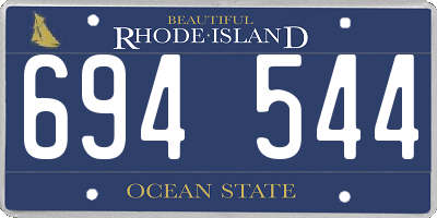 RI license plate 694544