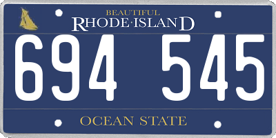 RI license plate 694545
