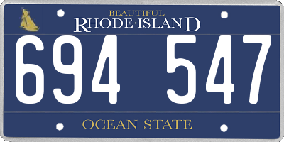RI license plate 694547