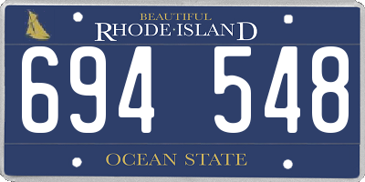 RI license plate 694548