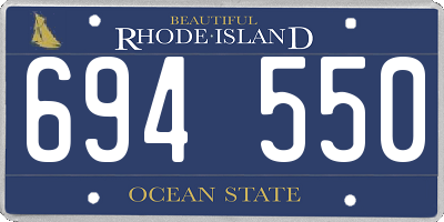 RI license plate 694550