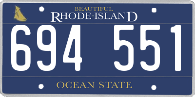 RI license plate 694551