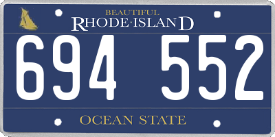 RI license plate 694552