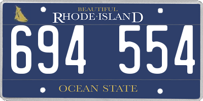 RI license plate 694554