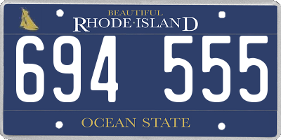 RI license plate 694555