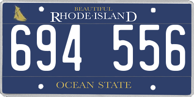 RI license plate 694556