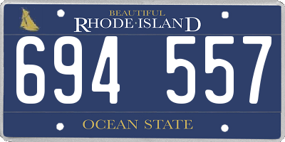 RI license plate 694557