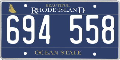 RI license plate 694558