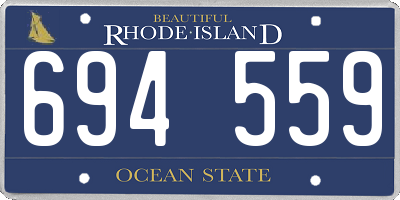RI license plate 694559