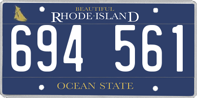 RI license plate 694561