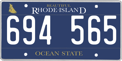 RI license plate 694565