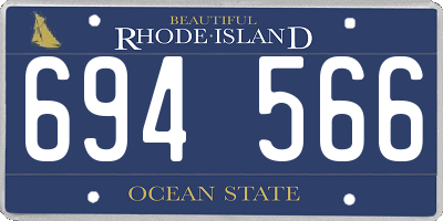 RI license plate 694566