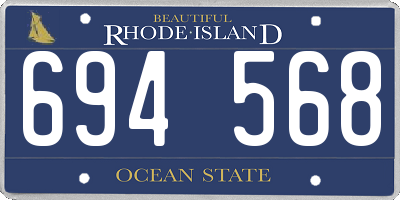 RI license plate 694568