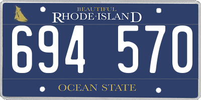 RI license plate 694570