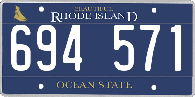 RI license plate 694571