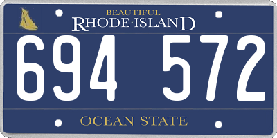 RI license plate 694572