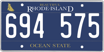 RI license plate 694575