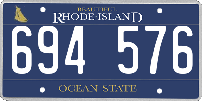 RI license plate 694576