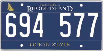 RI license plate 694577