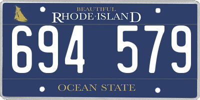 RI license plate 694579