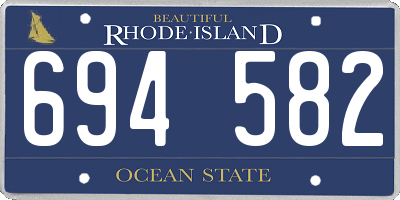 RI license plate 694582