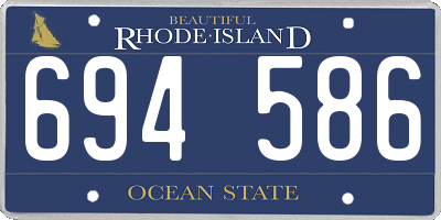 RI license plate 694586