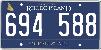 RI license plate 694588