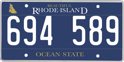 RI license plate 694589