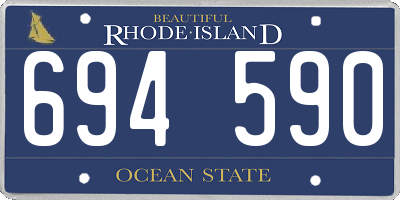 RI license plate 694590