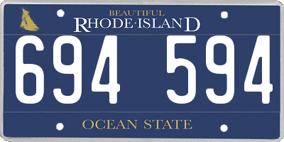 RI license plate 694594