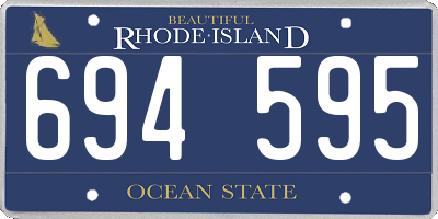 RI license plate 694595