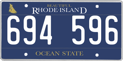 RI license plate 694596