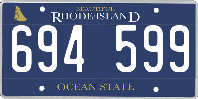 RI license plate 694599
