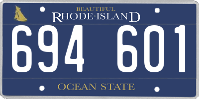 RI license plate 694601