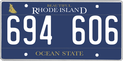 RI license plate 694606