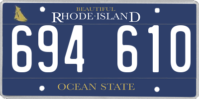 RI license plate 694610