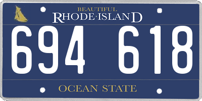 RI license plate 694618