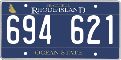 RI license plate 694621