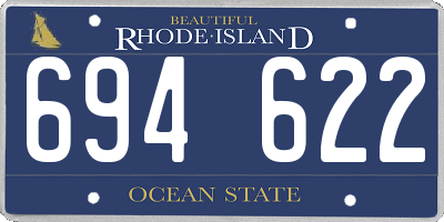 RI license plate 694622