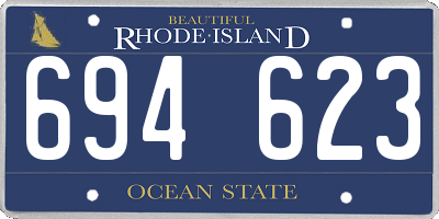 RI license plate 694623