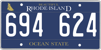 RI license plate 694624