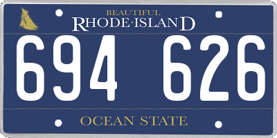 RI license plate 694626