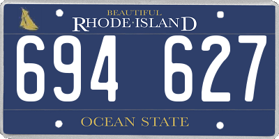 RI license plate 694627