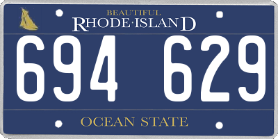 RI license plate 694629