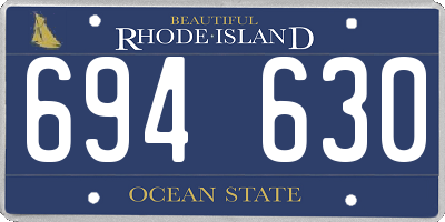 RI license plate 694630