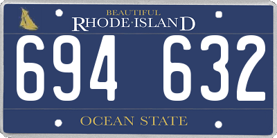 RI license plate 694632