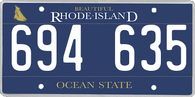 RI license plate 694635