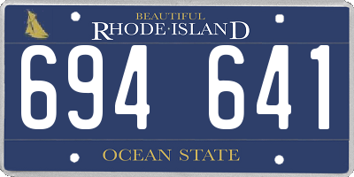 RI license plate 694641