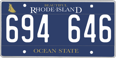 RI license plate 694646