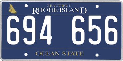 RI license plate 694656